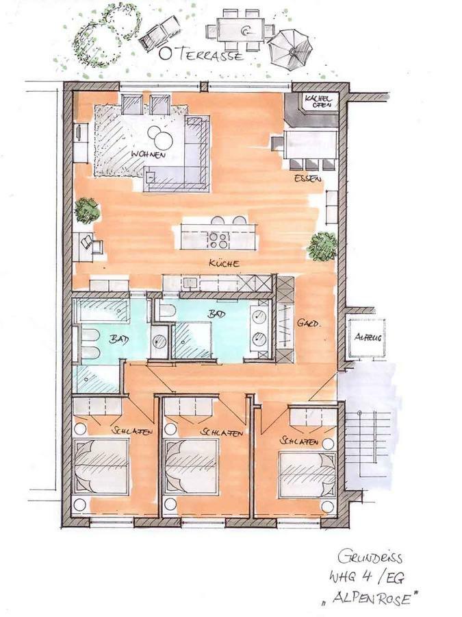 Chalet Alpenrose 134Qm Am Golfplatz Оберштауфен Экстерьер фото